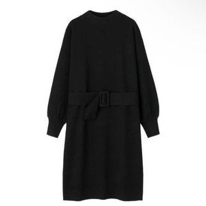 Belted knit dress